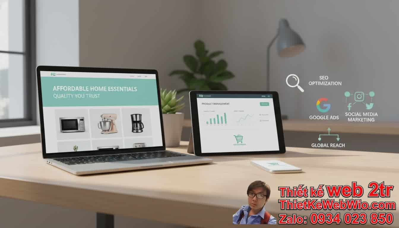 Thiết kế web bán thiết bị đồ gia dụng giá rẻ: Tại sao lại quan trọng cho doanh
nghiệp của bạn?