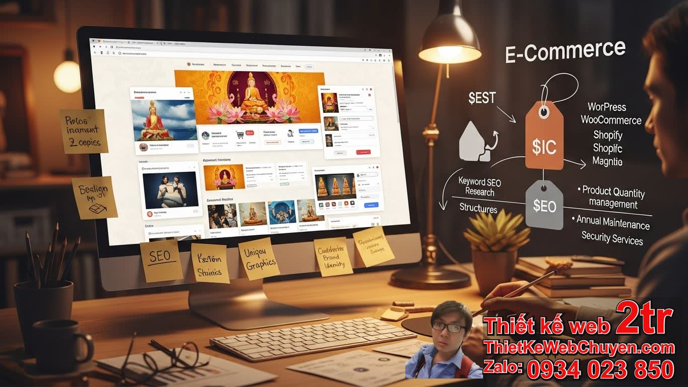 Thiết kế web bán vật phẩm Phật giáo bao nhiêu tiền với các yếu tố ảnh hưởng?