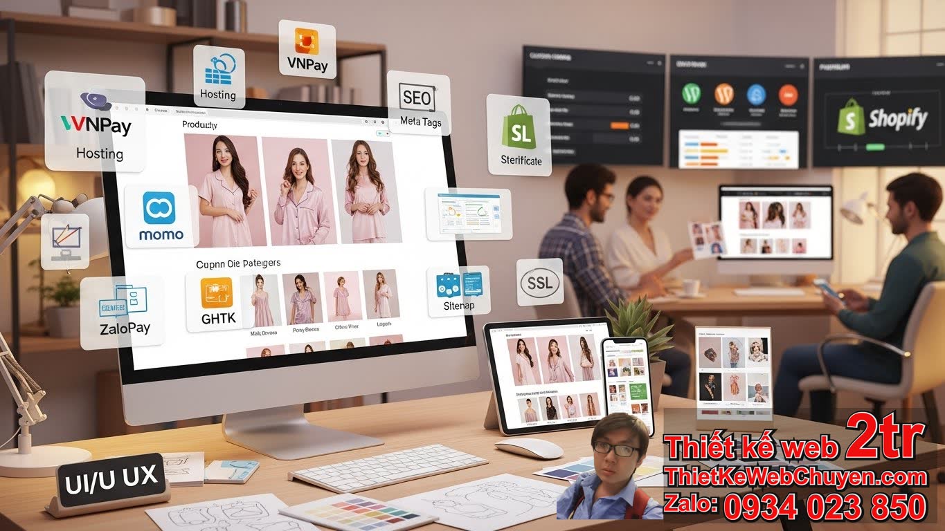 Thiết kế web bán Váy đầm đồ ngủ bao nhiêu tiền và các yếu tố ảnh hưởng?