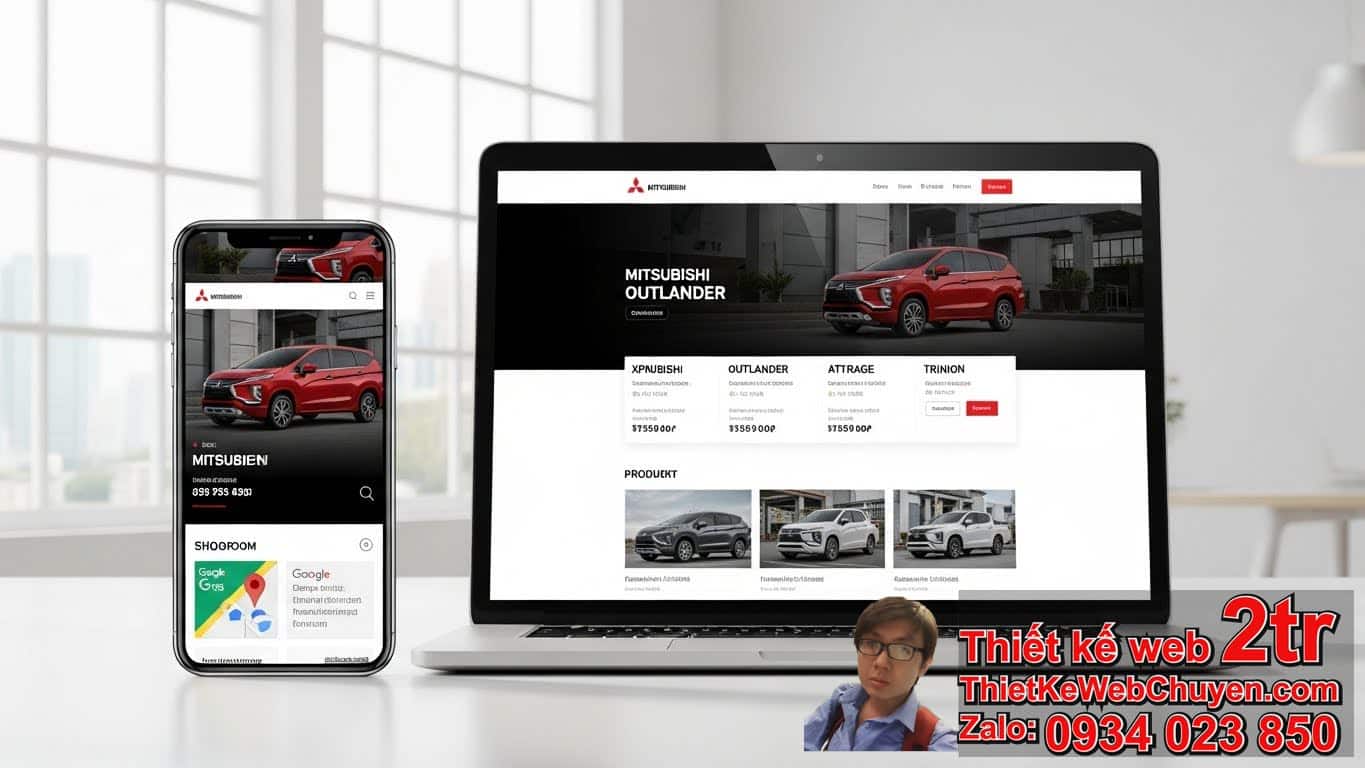 Thiết kế web bán xe Mitsubishi bao nhiêu tiền cho một website cơ bản?