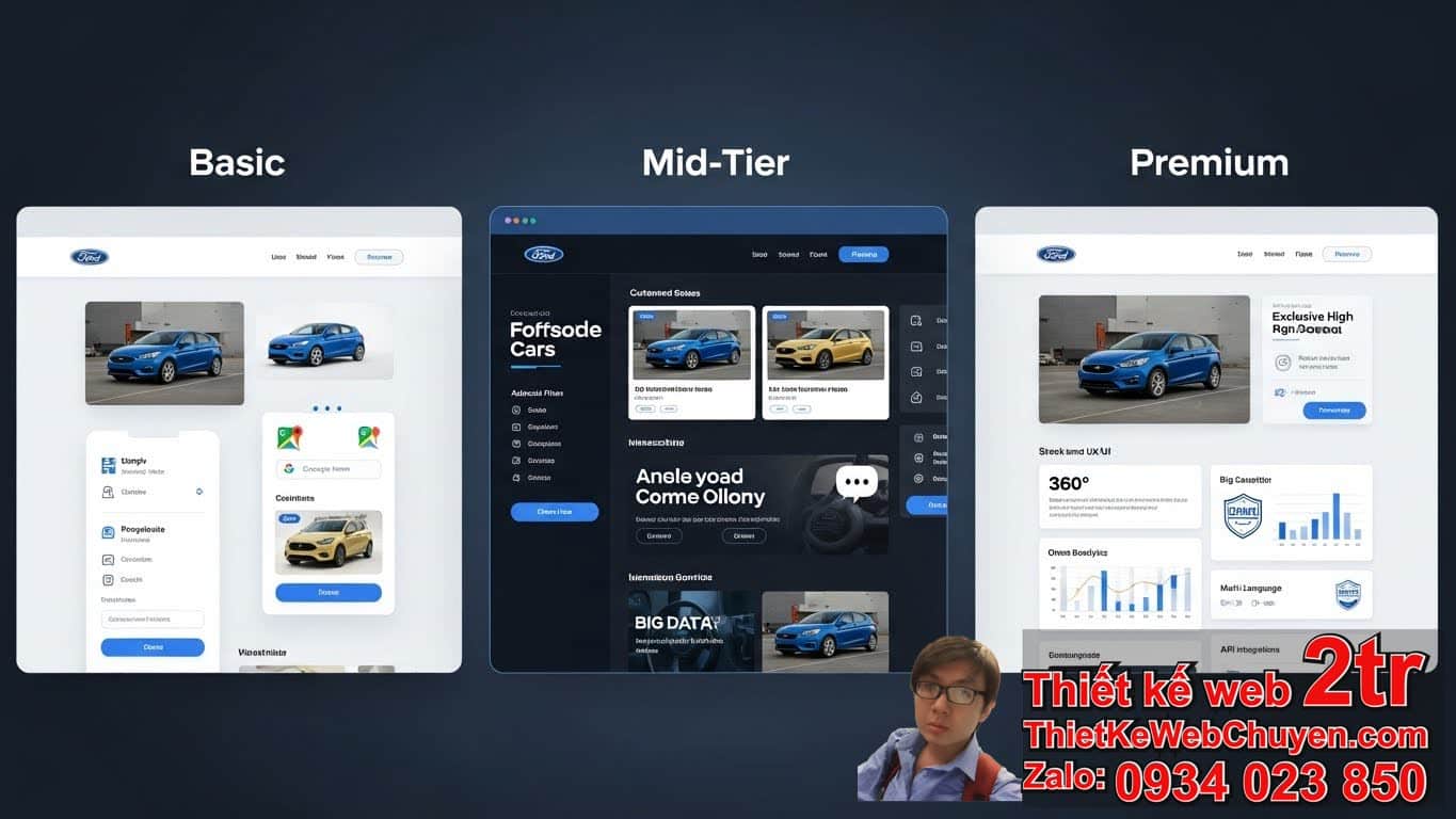 Thiết kế web bán xe ô tô Ford bao nhiêu tiền: Một cái nhìn tổng quan về chi phí?