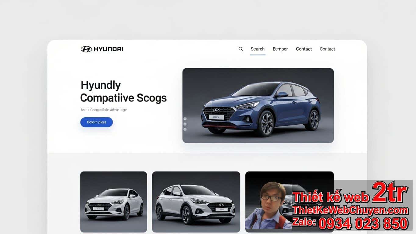 Thiết kế web bán xe ô tô Hyundai bao nhiêu tiền là hợp lý cho một đại lý?