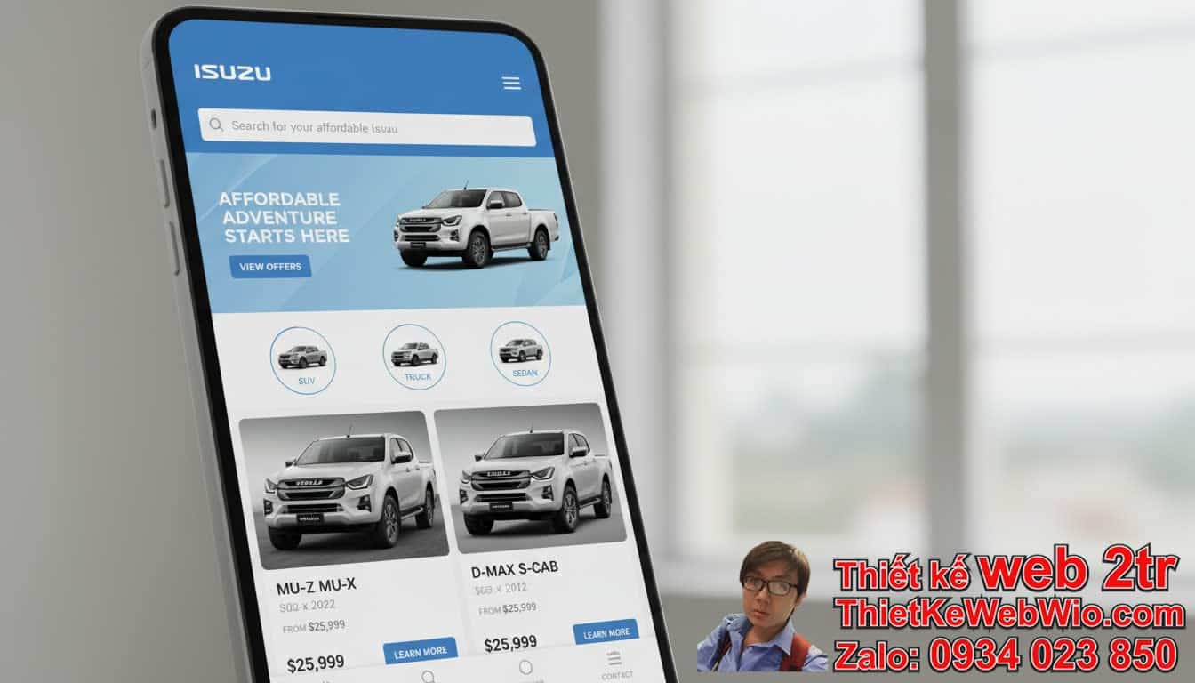 Thiết kế web bán xe oto Isuzu giá rẻ có thực sự hiệu quả không? Thiết kế web bán xe oto Isuzu giá rẻ có thực sự hiệu quả không?