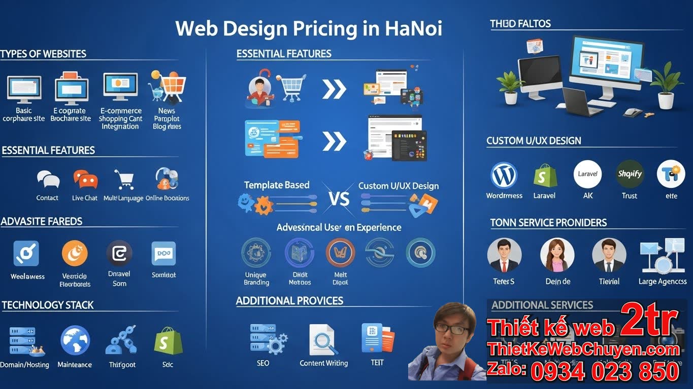 Thiết kế web bao nhiêu tiền Hà Nội: Các yếu tố nào ảnh hưởng đến giá?