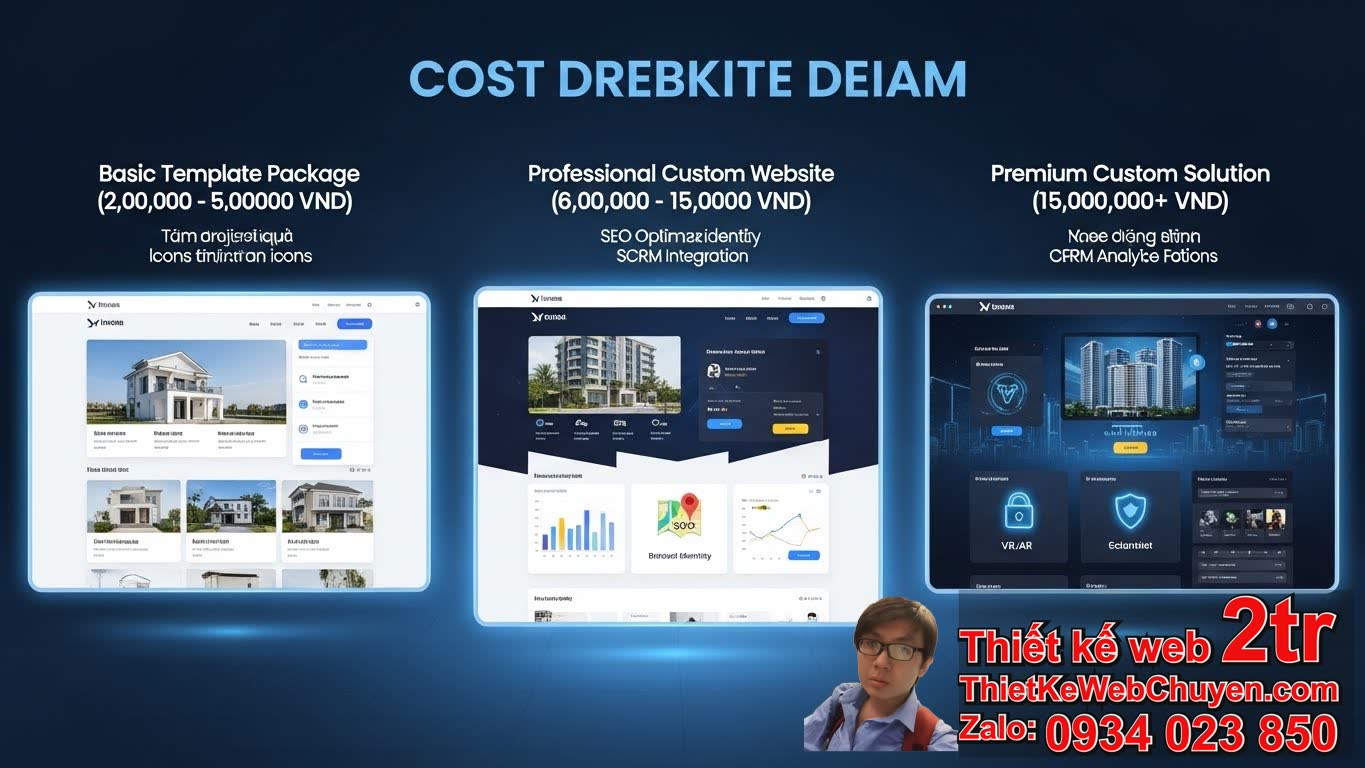 Thiết kế web bất động sản bao nhiêu tiền? Các yếu tố ảnh hưởng