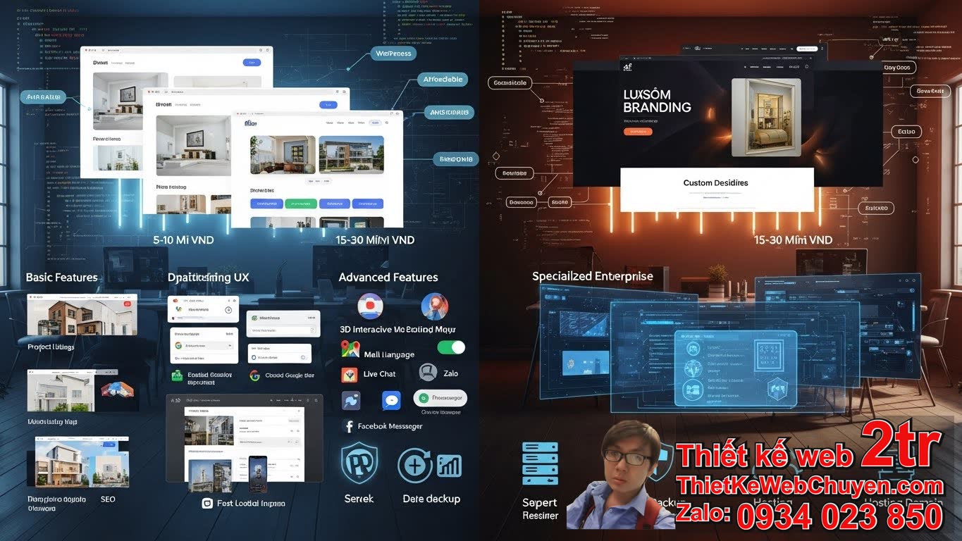 Thiết kế web bất động sản bao nhiêu tiền và các yếu tố ảnh hưởng?