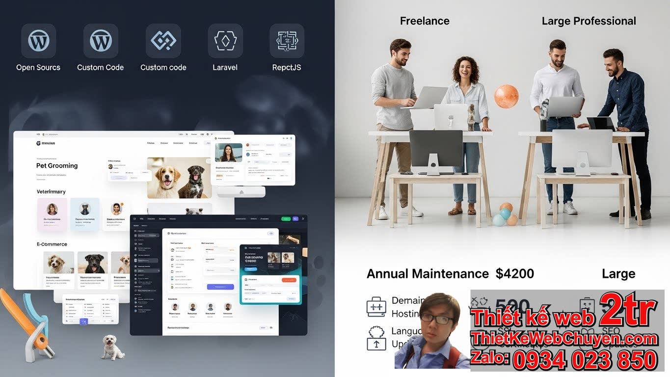 Thiết kế web chăm sóc thú cưng pet bao nhiêu tiền ảnh hưởng bởi những yếu tố
nào?