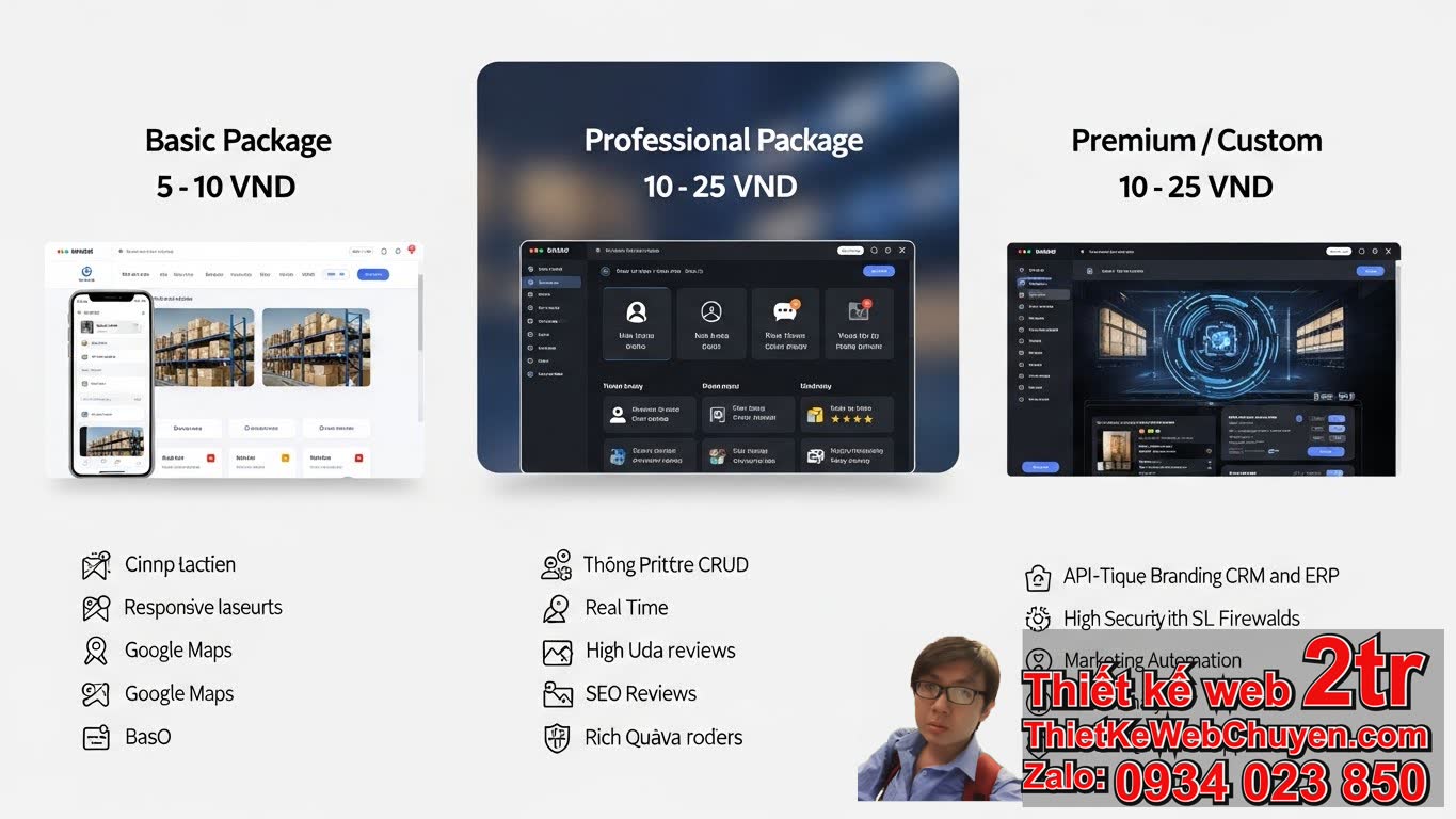 Thiết Kế Web Cho Thuê Kho Bãi Bao Nhiêu Tiền Theo Từng Gói Dịch Vụ?