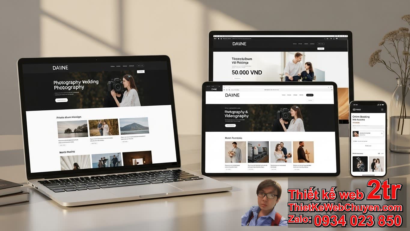 thiết kế web chụp hình quay phim bao nhiêu tiền?