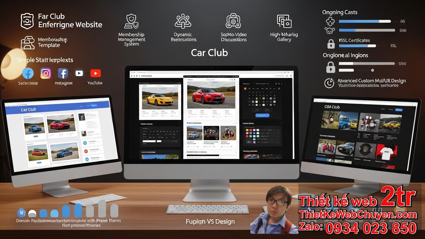 Thiết kế web club dân chơi xe bao nhiêu tiền phụ thuộc vào những yếu tố nào?