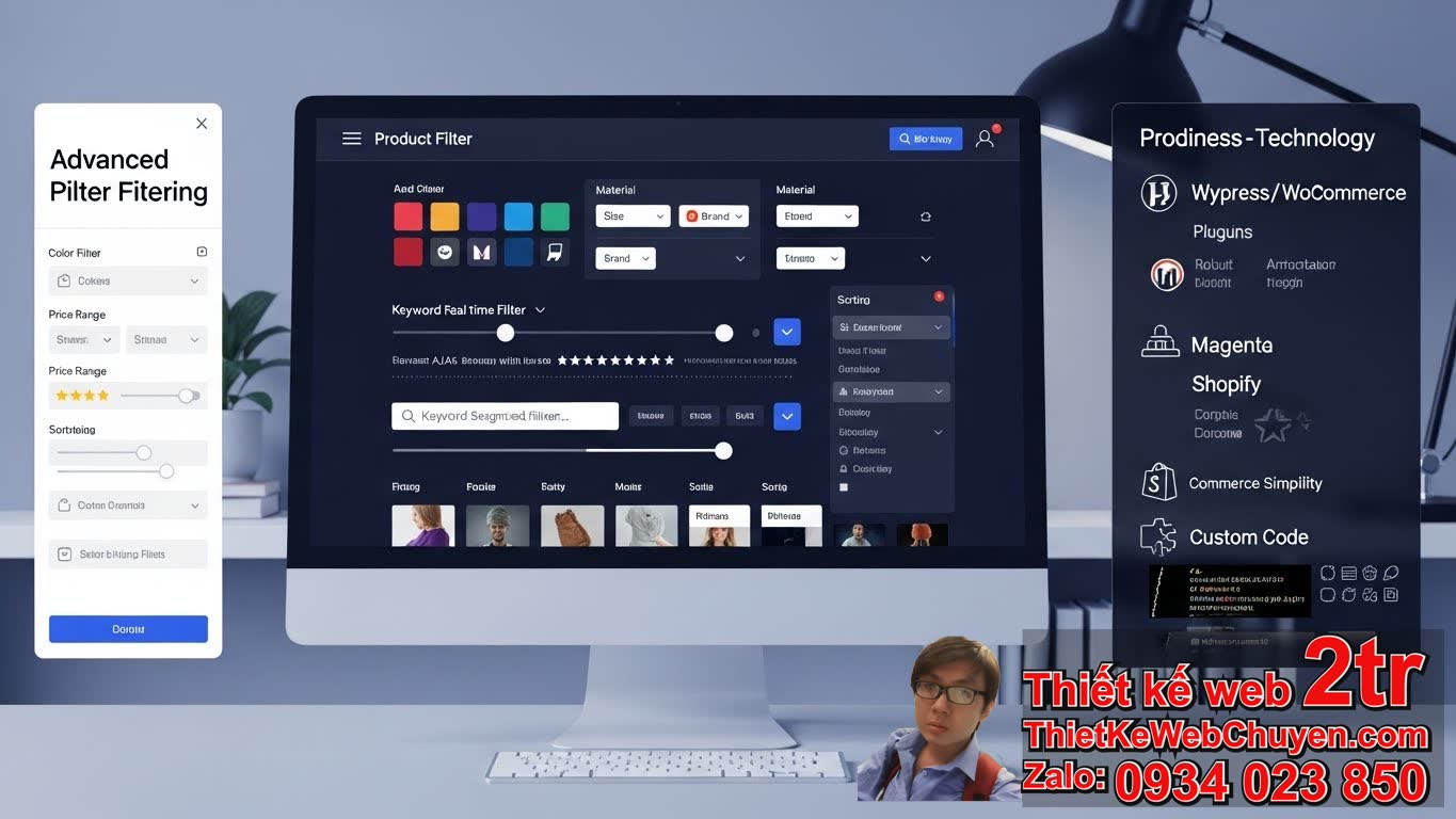 Thiết kế web có bộ lọc sản phẩm nâng cao bao nhiêu tiền và các yếu tố ảnh hưởng?