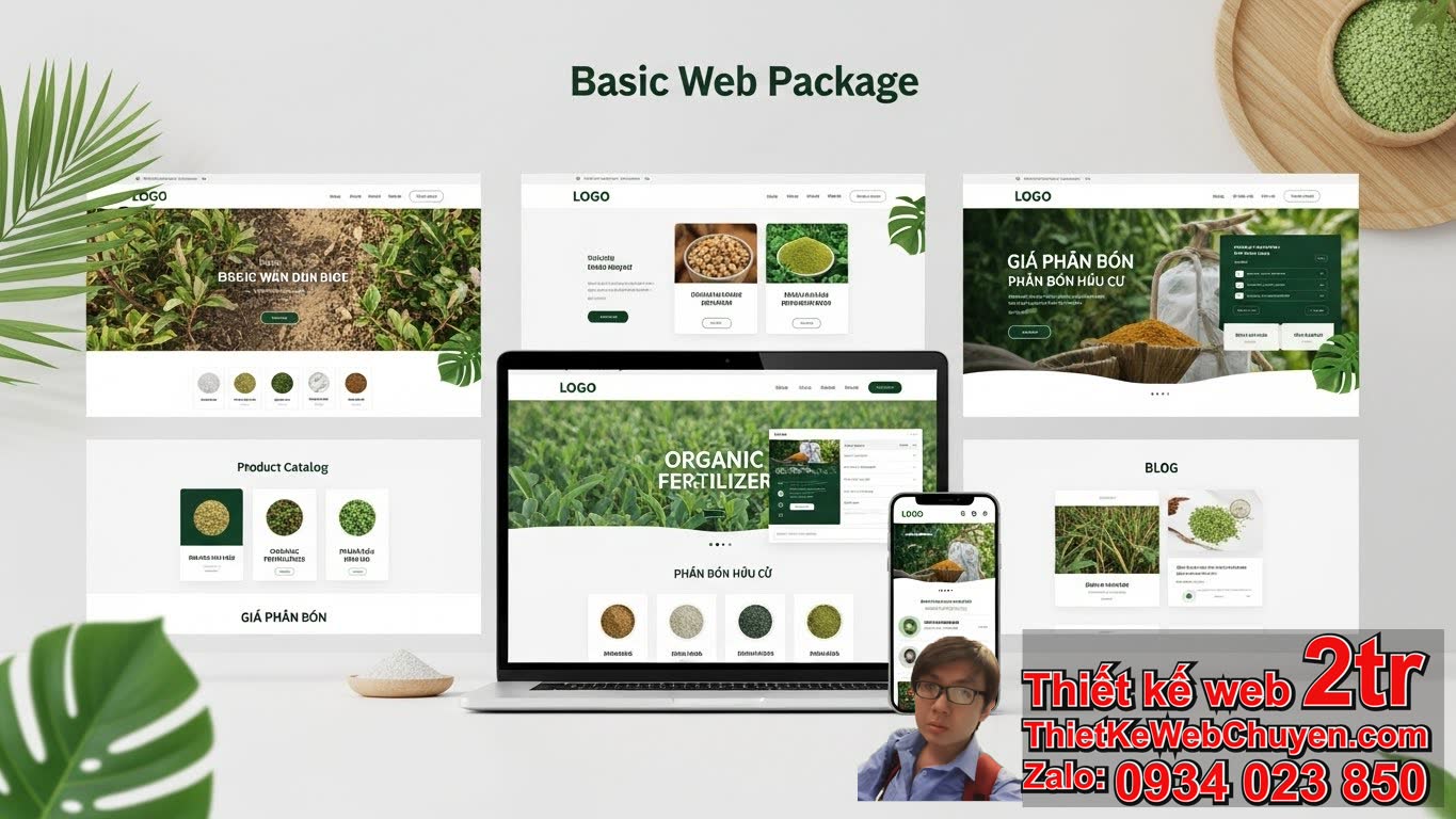 Thiết kế web công ty bán phân bón bao nhiêu tiền cho các gói cơ bản?