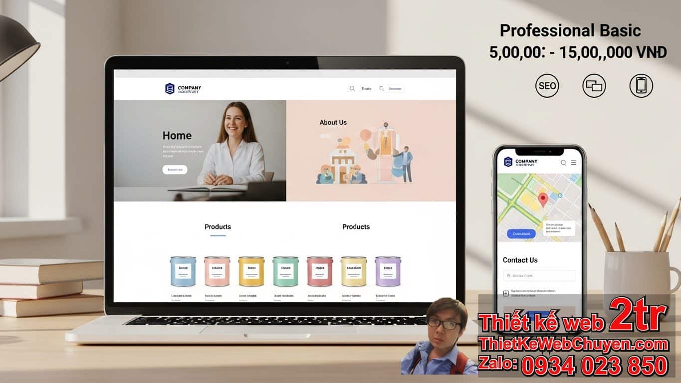 Thiết Kế Web Công Ty Bán Sơn Bao Nhiêu Tiền Với Các Gói Cơ Bản? Thiết Kế Web Công Ty Bán Sơn Bao Nhiêu Tiền Với Các Gói Cơ Bản?