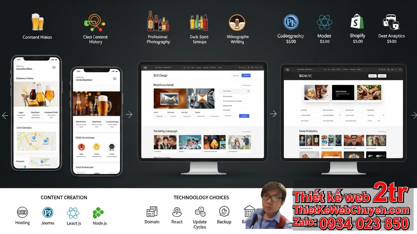 Thiết Kế Web Công Ty Bia Nước Ngọt Bao Nhiêu Tiền? Các Yếu Tố Ảnh Hưởng Đến Chi
Phí