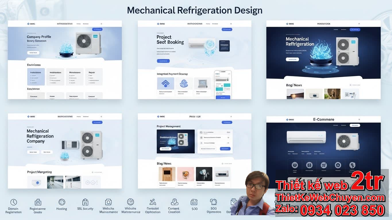 Thiết kế web công ty CƠ ĐIỆN LẠNH bao nhiêu tiền ảnh hưởng bởi những yếu tố nào?