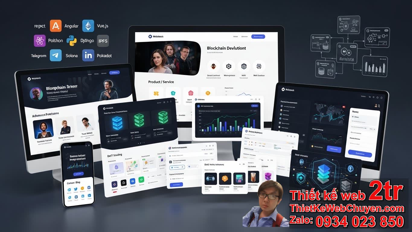 Thiết kế web công ty Công nghệ Blockchain bao nhiêu tiền phụ thuộc yếu tố nào?