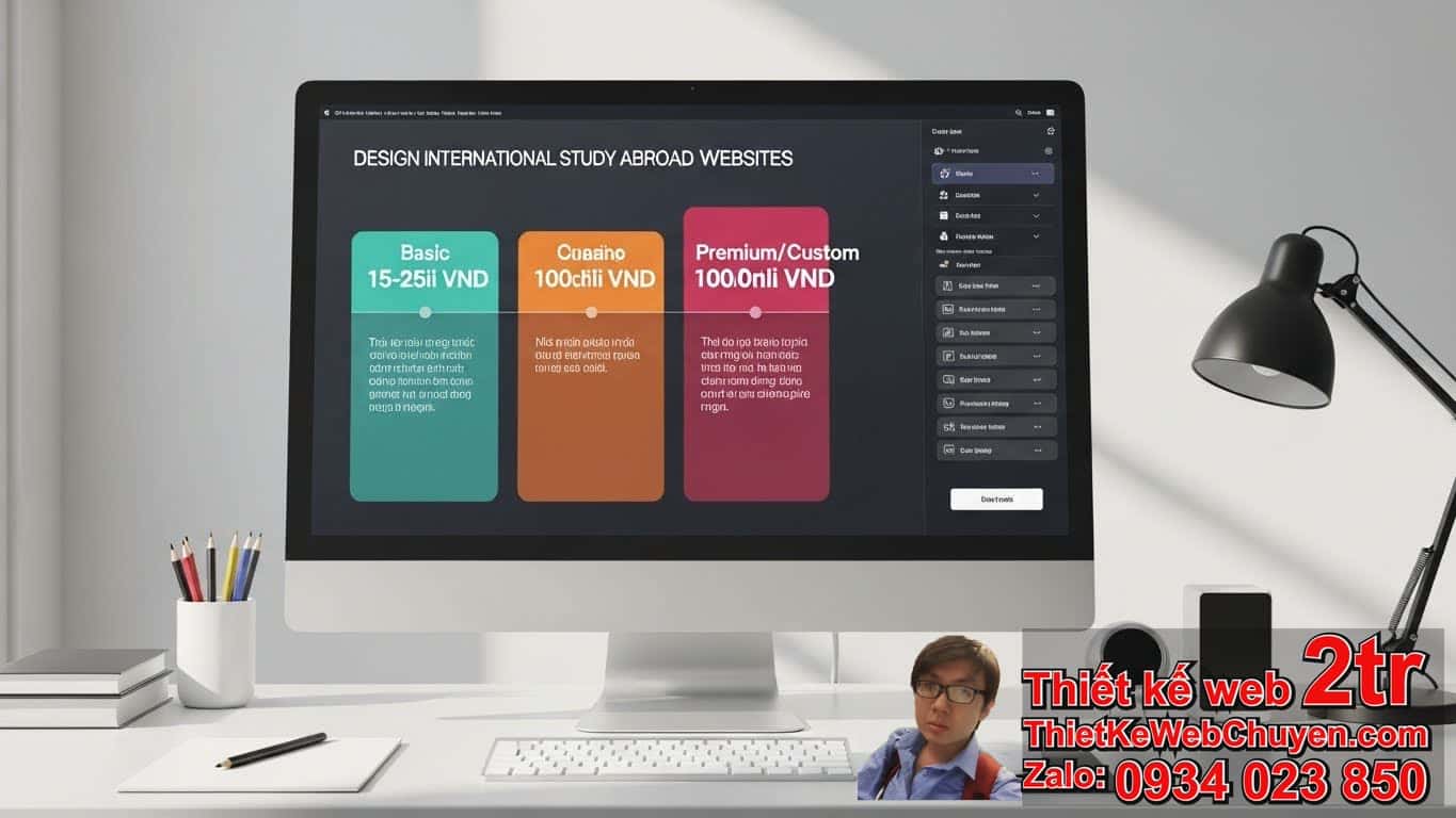 Thiết kế web công ty du học quốc tế bao nhiêu tiền? Tổng quan chi phí