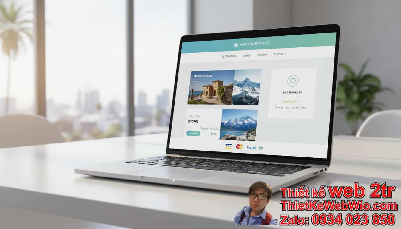 Thiết kế web công ty du lịch tour giá rẻ: Tại sao lại quan trọng đối với doanh
nghiệp du lịch của bạn? Thiết kế web công ty du lịch tour giá rẻ: Tại sao lại quan trọng đối với doanh
nghiệp du lịch của bạn?
