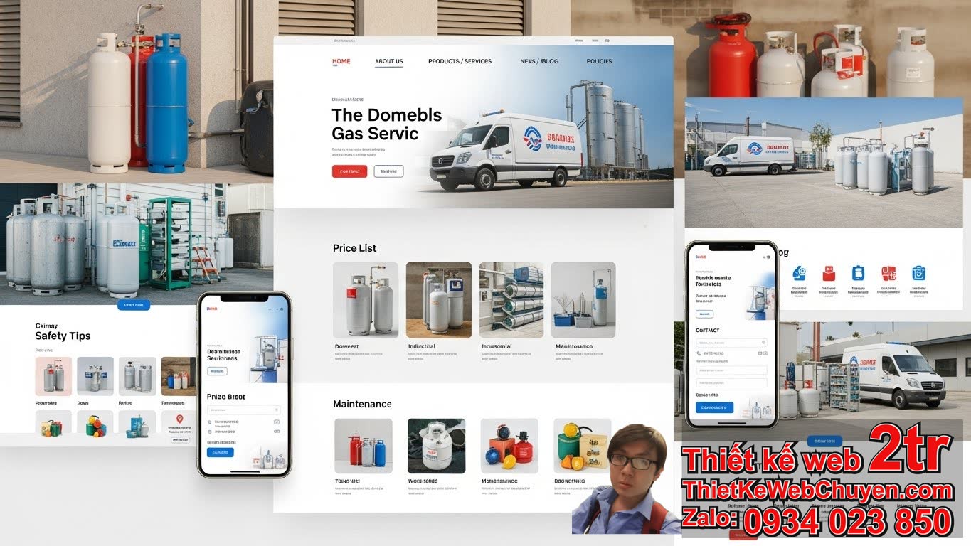 Thiết kế web công ty gas bao nhiêu tiền cho một trang web cơ bản?