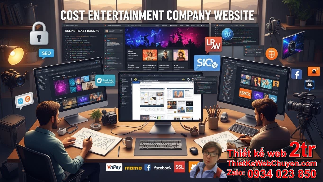 Thiết kế web công ty giải trí bao nhiêu tiền: Các yếu tố ảnh hưởng?