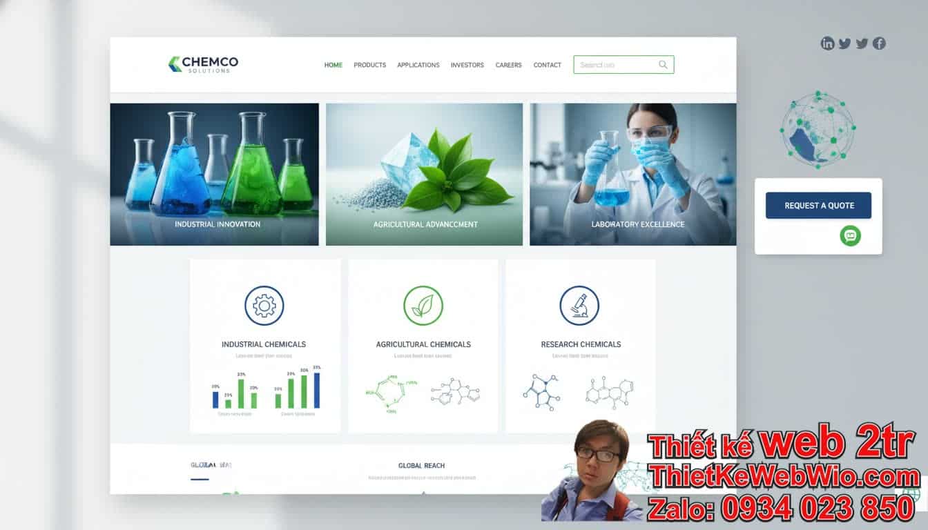Thiết kế web công ty hóa chất giá rẻ: Tại sao cần một website chuyên nghiệp? Thiết kế web công ty hóa chất giá rẻ: Tại sao cần một website chuyên nghiệp?