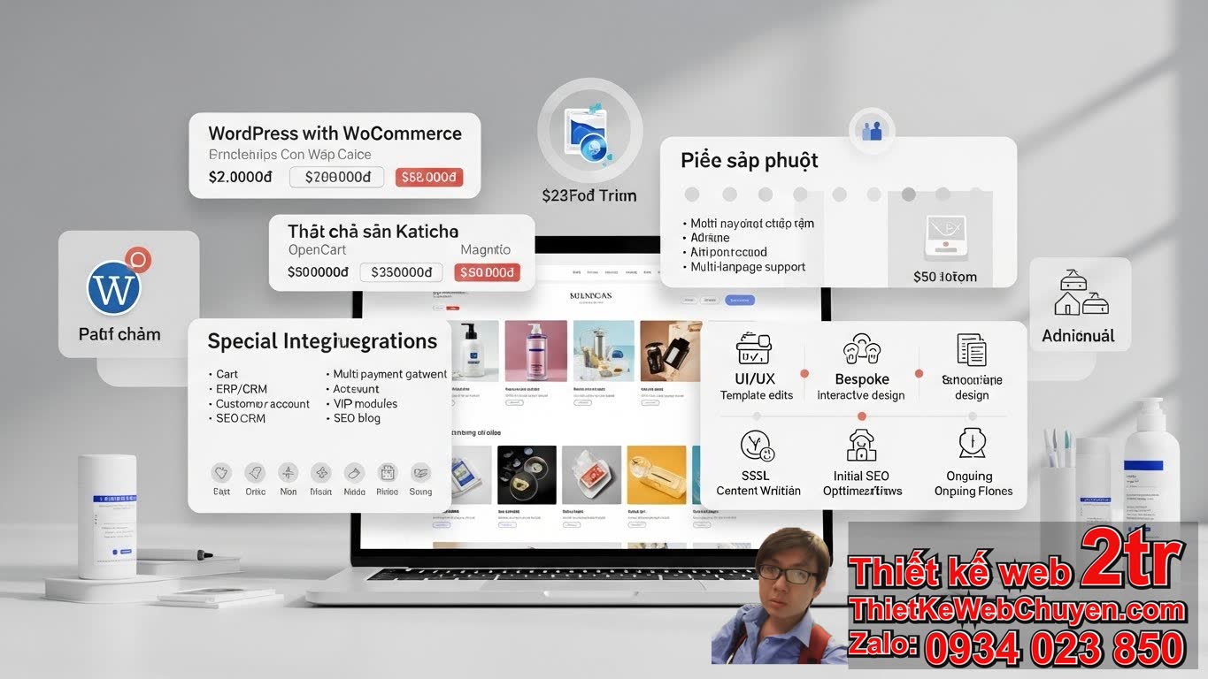 Thiết kế web công ty hóa mỹ phẩm bao nhiêu tiền? Giá có phụ thuộc vào yếu tố
nào?