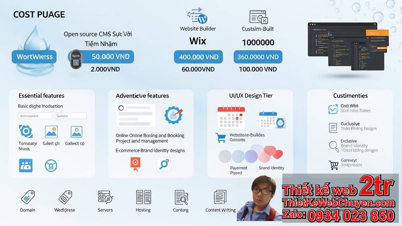 Thiết kế web công ty điện nước bao nhiêu tiền và các yếu tố ảnh hưởng?