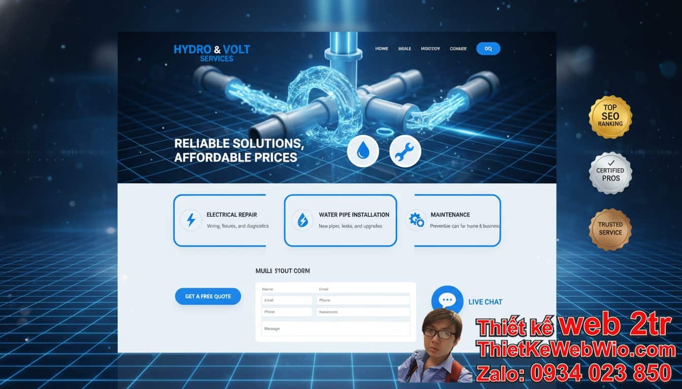 Thiết kế web công ty điện nước giá rẻ có thực sự hiệu quả không? Thiết kế web công ty điện nước giá rẻ có thực sự hiệu quả không?