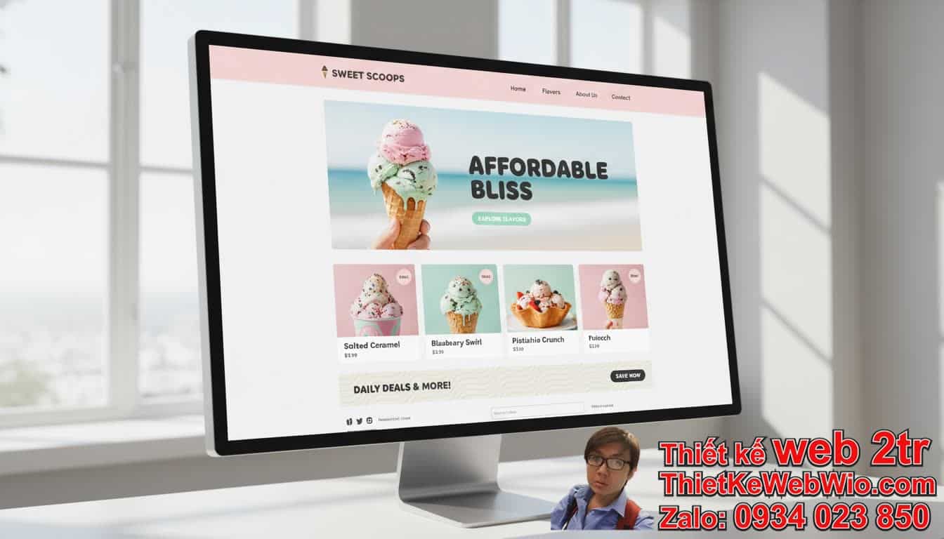 Thiết Kế Web Công Ty Kem Giá Rẻ: Làm Thế Nào để Có Website Chuyên Nghiệp với
Ngân Sách Hạn Hẹp? Thiết Kế Web Công Ty Kem Giá Rẻ: Làm Thế Nào để Có Website Chuyên Nghiệp với
Ngân Sách Hạn Hẹp?
