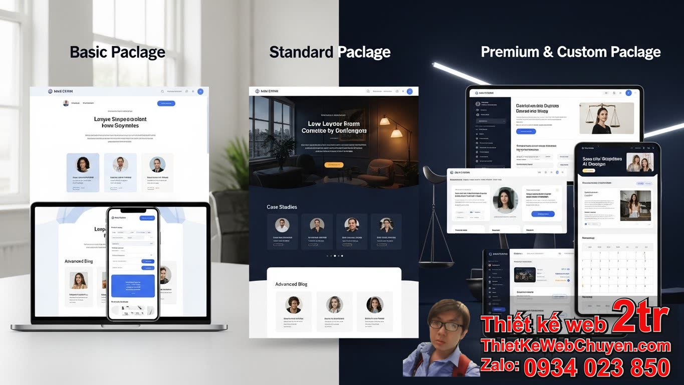 Thiết Kế Web Công Ty Luật Bao Nhiêu Tiền Theo Các Gói Dịch Vụ Phổ Biến?