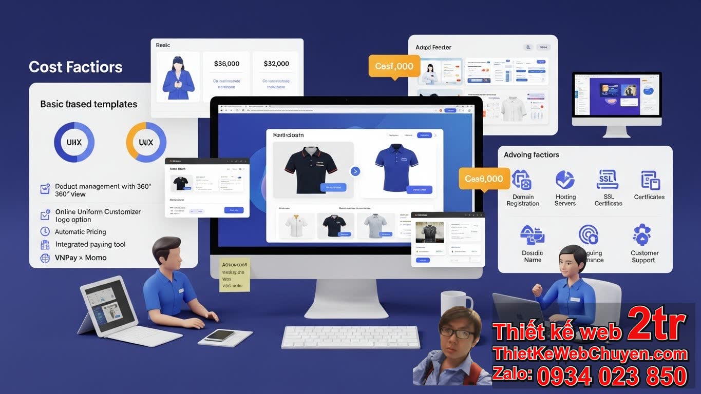 Thiết kế web công ty may đồng phục bao nhiêu tiền? Các yếu tố ảnh hưởng đến chi
phí