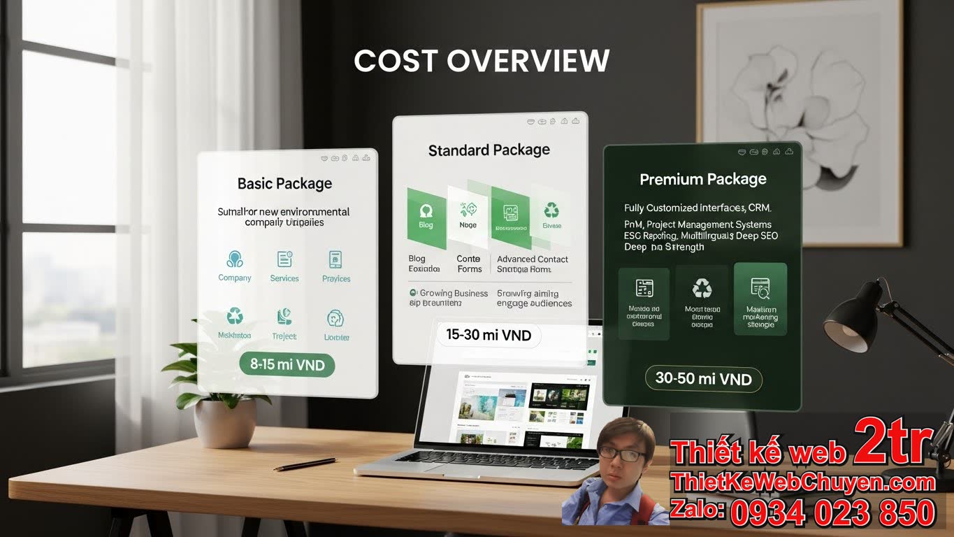 Thiết Kế Web Công Ty Môi Trường Bao Nhiêu Tiền: Tổng Quan Chi Phí?