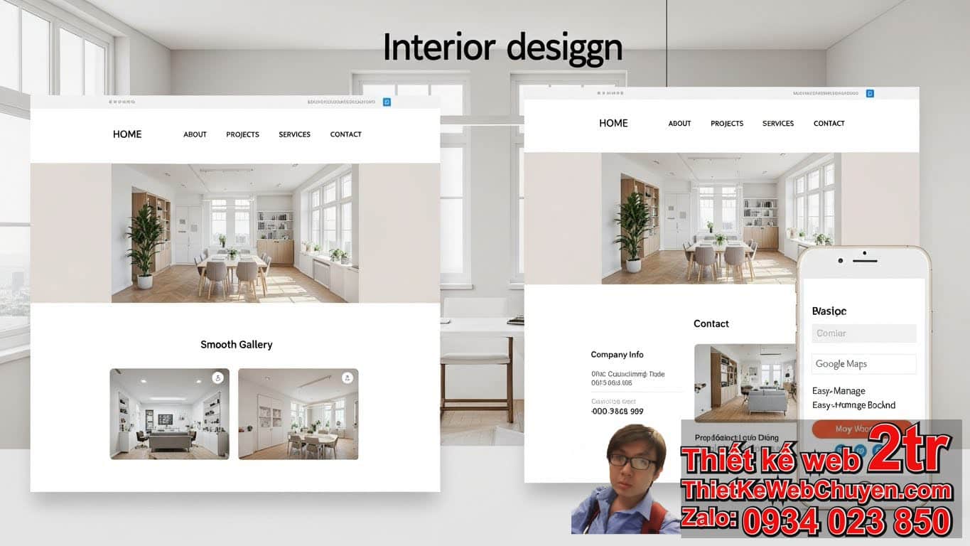 Thiết kế web công ty nội thất bao nhiêu tiền nếu chọn gói cơ bản?