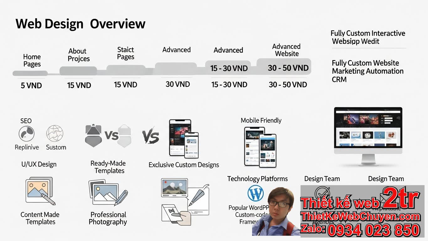 Thiết kế web công ty quảng cáo bao nhiêu tiền: Tổng quan chi phí