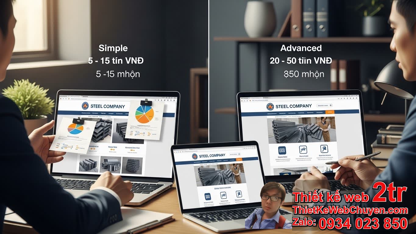 Thiết kế web công ty sắt thép bao nhiêu tiền là hợp lý cho doanh nghiệp của bạn?