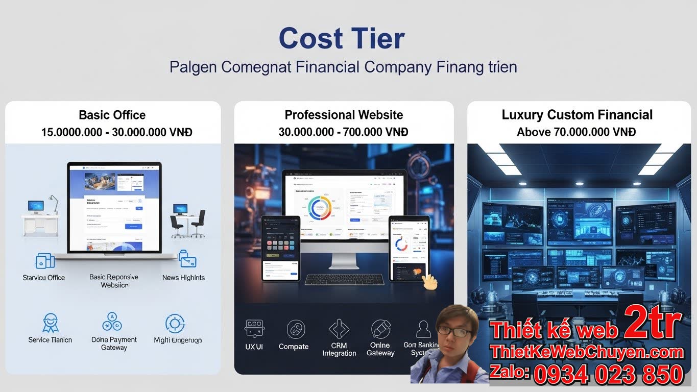 Thiết kế web công ty tài chính bao nhiêu tiền? Khái quát về chi phí