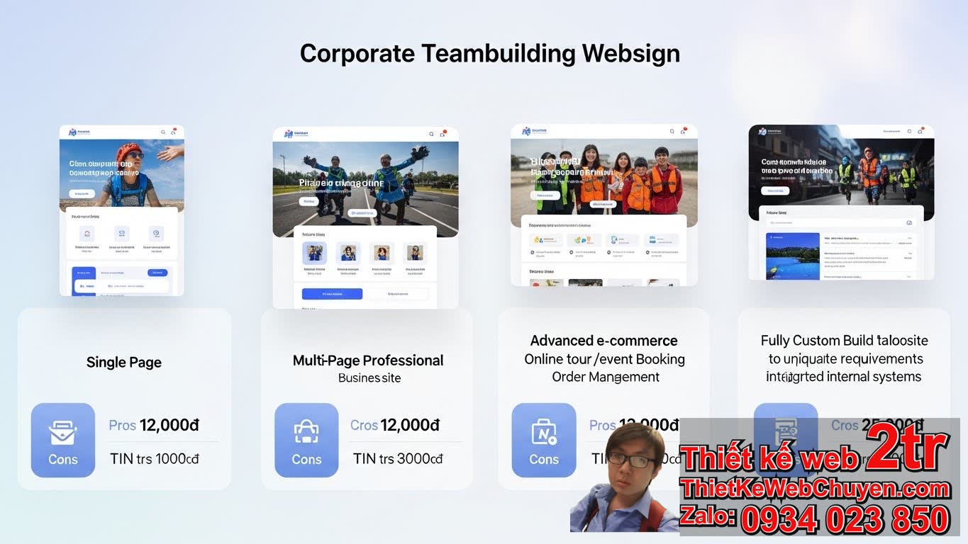 Thiết kế web công ty Teambuilding bao nhiêu tiền phụ thuộc vào những yếu tố nào?