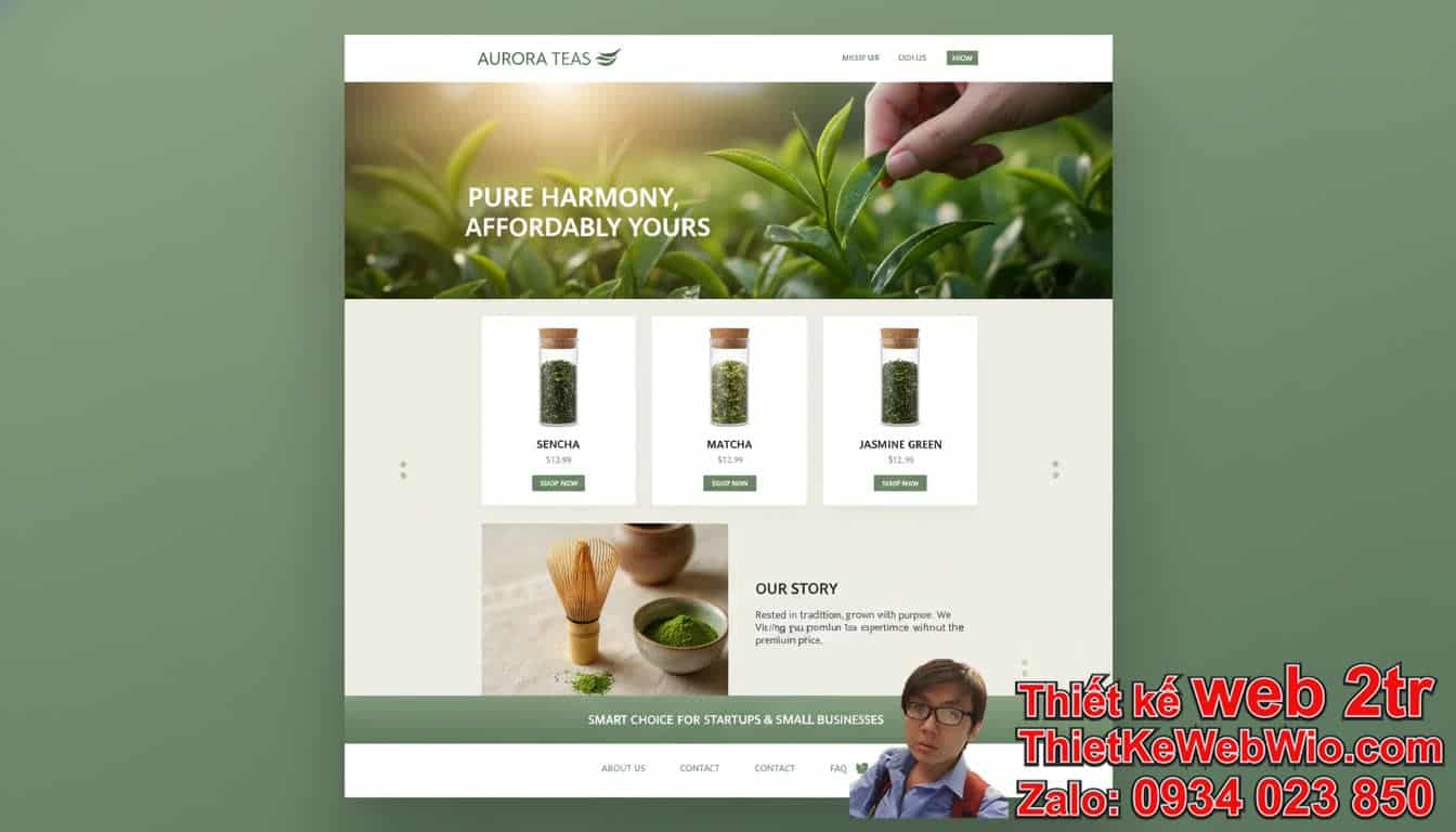 Thiết kế web công ty trà xanh giá rẻ: Tại sao lại là lựa chọn thông minh cho
doanh nghiệp của bạn?