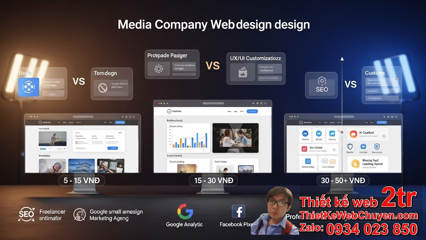 Thiết kế web công ty truyền thông bao nhiêu tiền – Các yếu tố ảnh hưởng?
