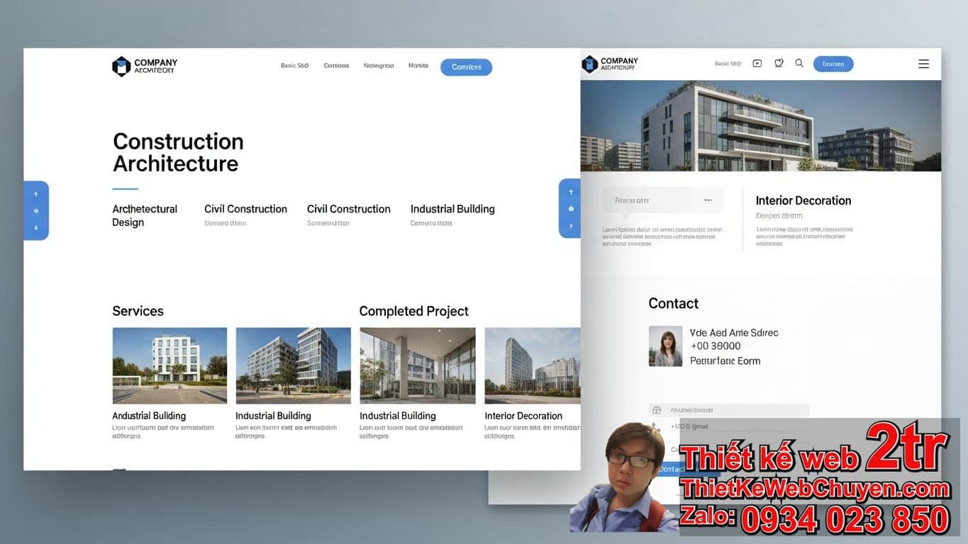Thiết kế web công ty xây dựng kiến trúc bao nhiêu tiền để có một website cơ bản?