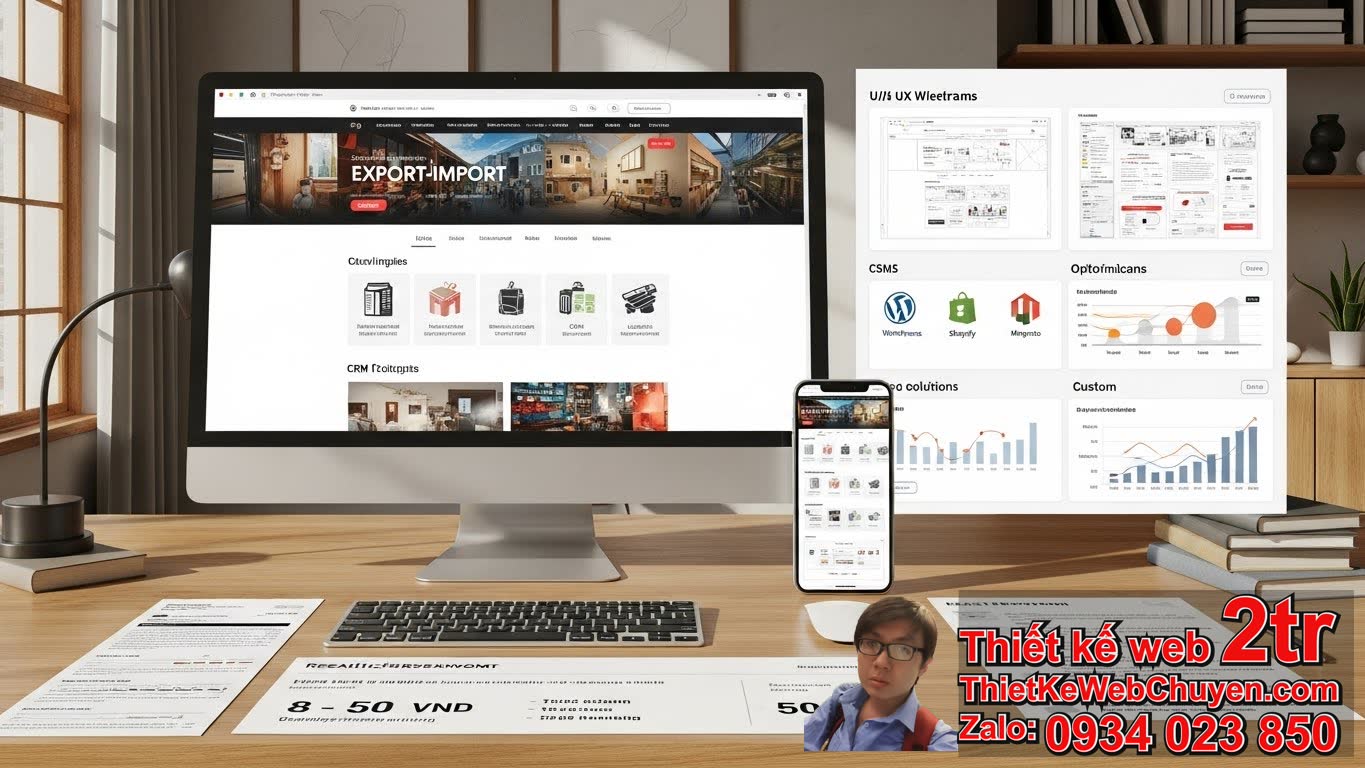 Thiết kế web công ty xuất nhập khẩu bao nhiêu tiền? Tổng quan về chi phí