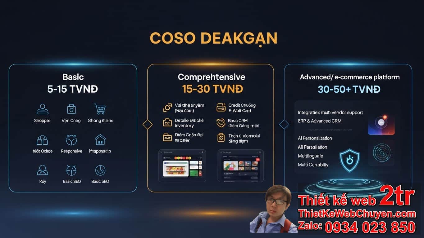 Thiết kế web cửa hàng bách hoá bao nhiêu tiền nhìn chung?