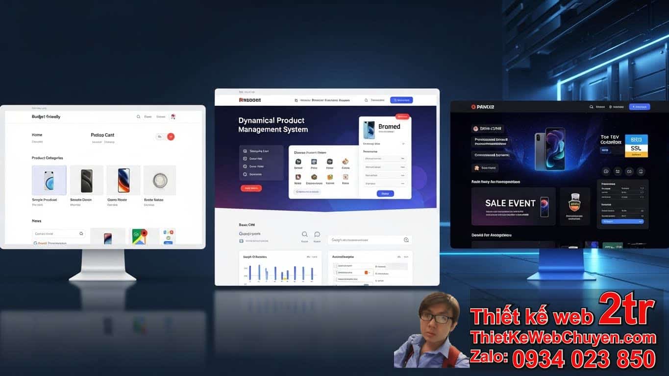 Thiết kế web cửa hàng điện thoại bao nhiêu tiền theo từng gói dịch vụ?