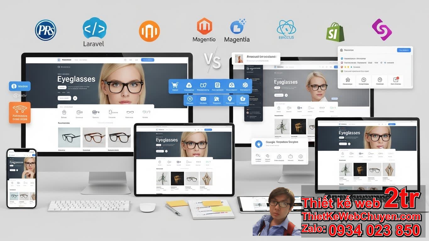Thiết kế web cửa hàng mắt kính bao nhiêu tiền & Các yếu tố ảnh hưởng đến chi
phí?