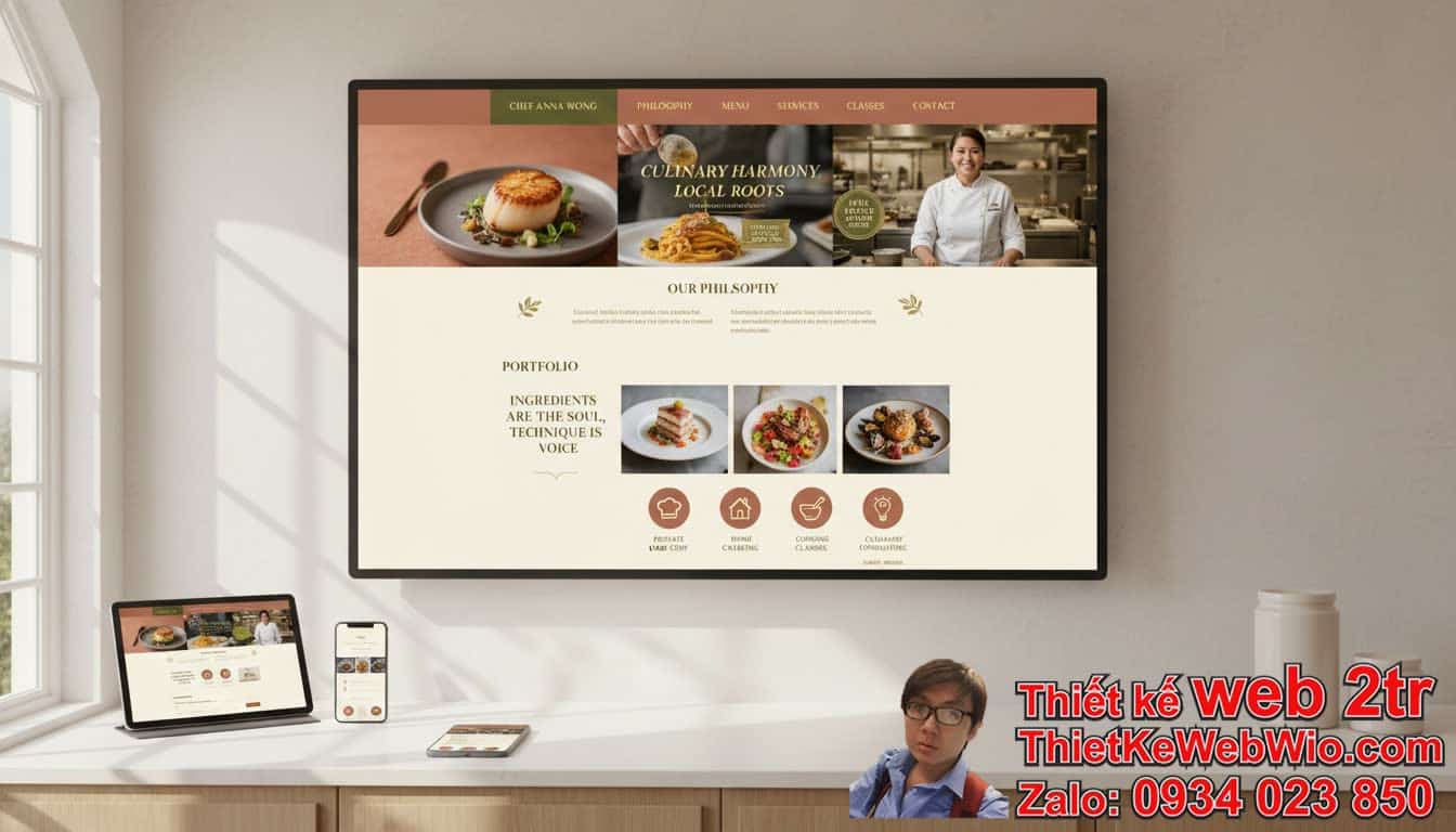 Thiết Kế Web Dịch Vụ Đầu Bếp Cook Chef Giá Rẻ: Tại Sao Lại Cần Thiết Cho Sự
Nghiệp Của Bạn?