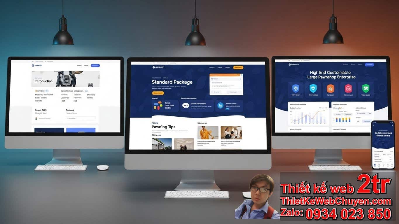 Thiết kế web dịch vụ cầm đồ bao nhiêu tiền? Các gói chi phí phổ biến