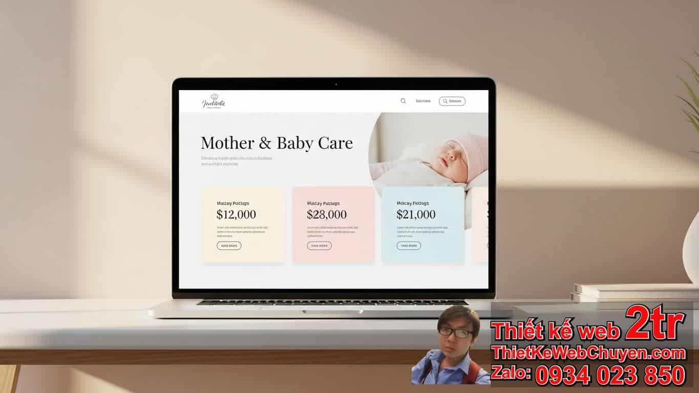 Thiết kế web dịch vụ chăm sóc mẹ và bé bao nhiêu tiền? Thiết kế web dịch vụ chăm sóc mẹ và bé bao nhiêu tiền?