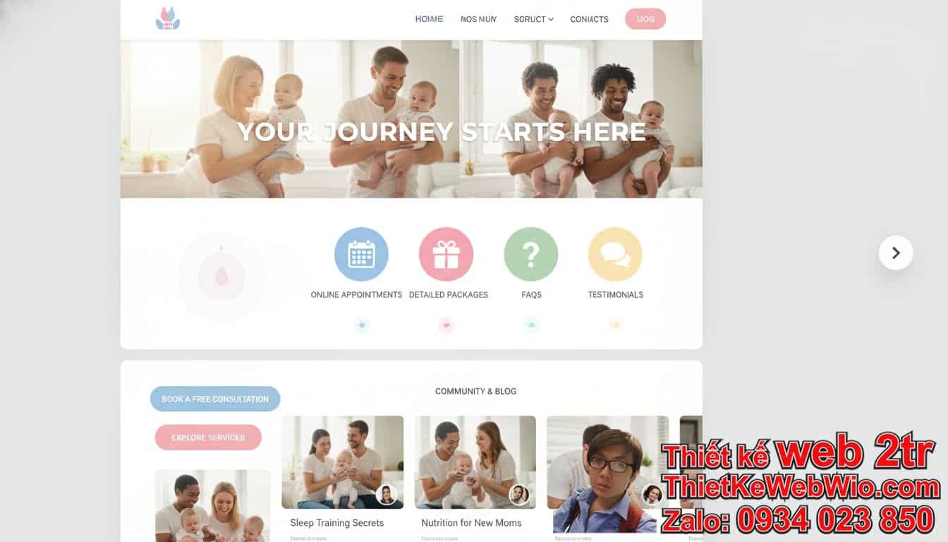 Thiết Kế Web Dịch Vụ Chăm Sóc Mẹ và Bé Giá Rẻ Mang Lại Lợi Ích Gì? Thiết Kế Web Dịch Vụ Chăm Sóc Mẹ và Bé Giá Rẻ Mang Lại Lợi Ích Gì?