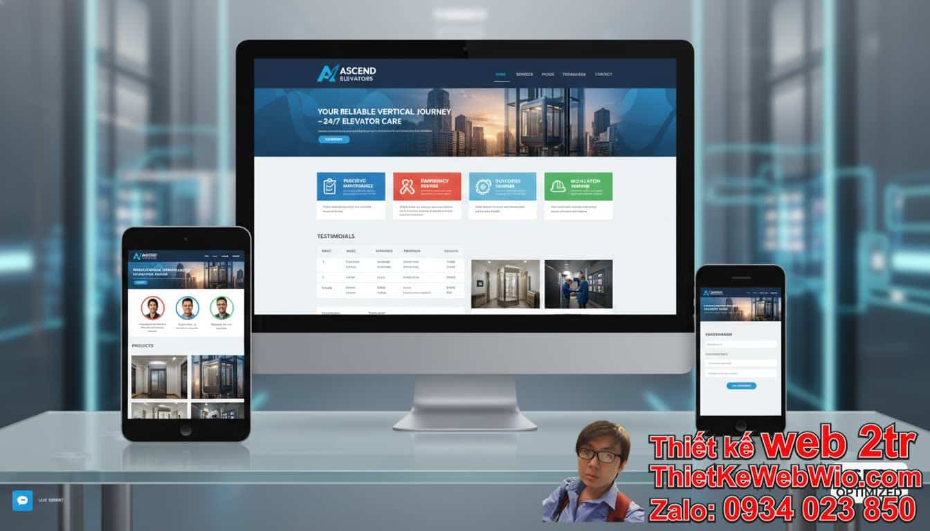 Thiết kế Web Dịch Vụ Sửa Chữa Bảo Trì Thang Máy Giá Rẻ Có Thực Sự Hiệu Quả?