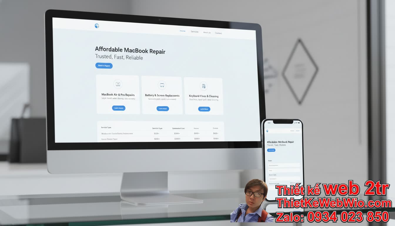 Thiết kế web dịch vụ sửa chữa MacBook giá rẻ là gì và tại sao lại quan trọng?